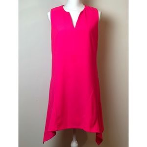 C Luce Bright Pink Asymmetrical Dress